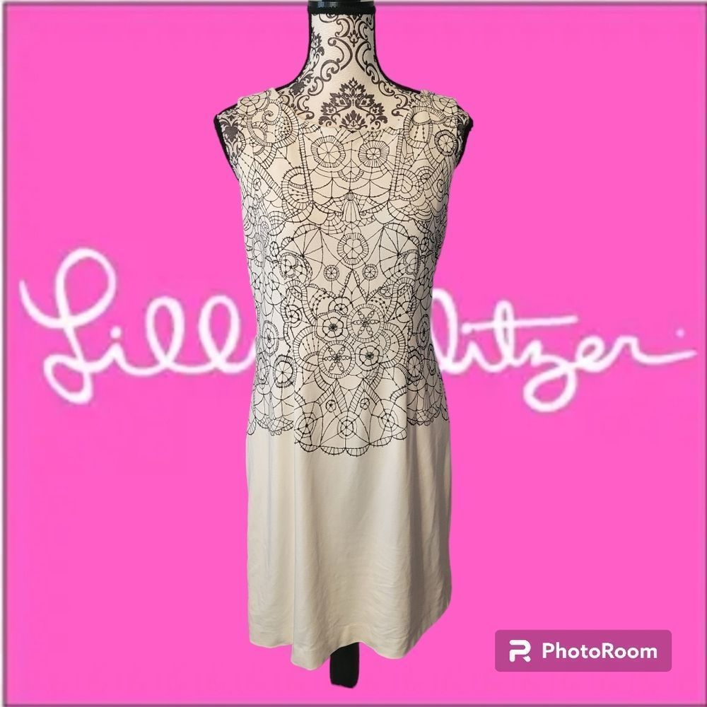 Lilly Pulitzer -Julianna Lace You There Sleeveless Sheath Dress Sz L